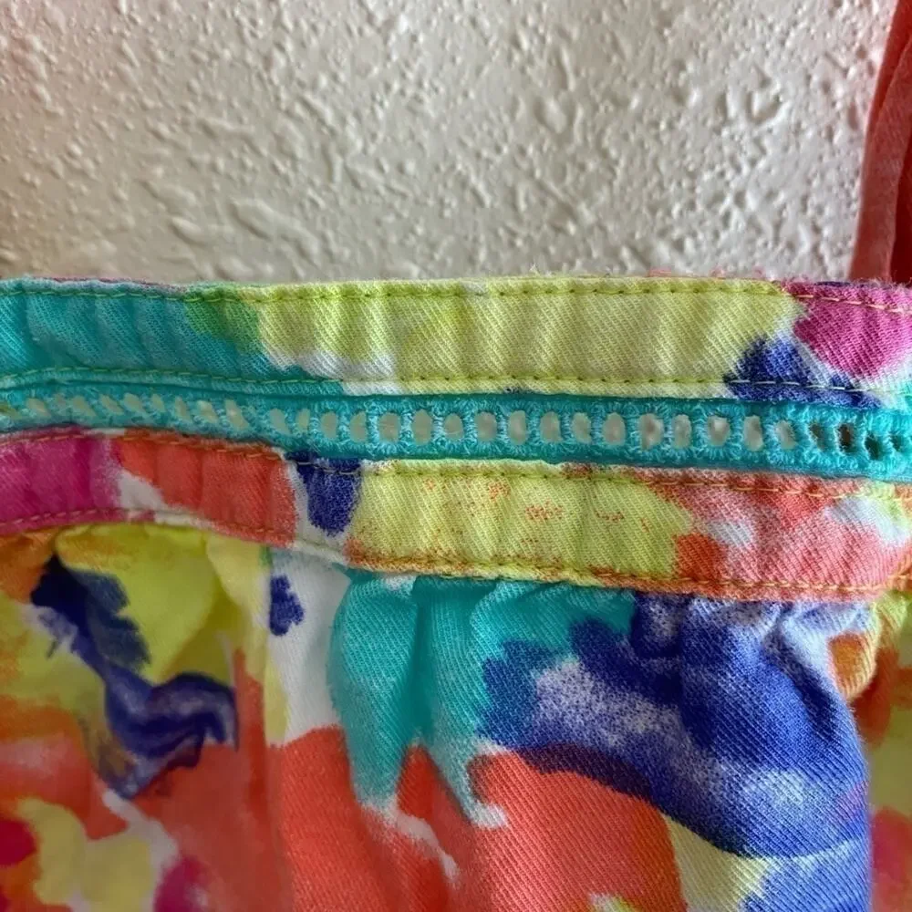 Cherokee Colorful Sleeveless Shorts Elastic Waist 100% Cotton Romper Size‎ 5T